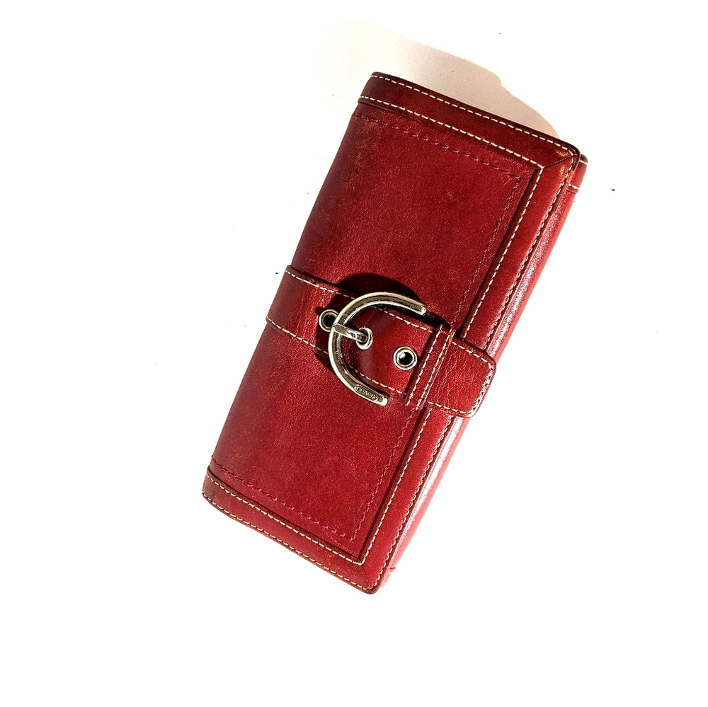 Red Leather Coach Wallet